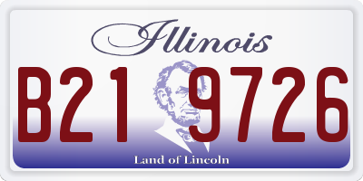 IL license plate B219726