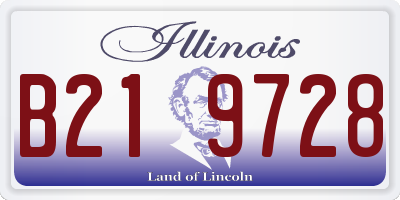 IL license plate B219728