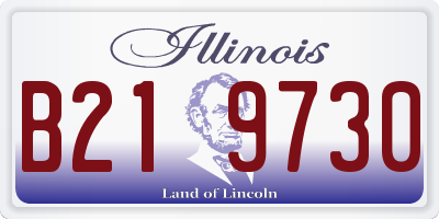 IL license plate B219730