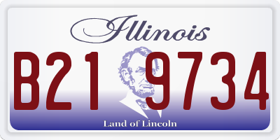 IL license plate B219734