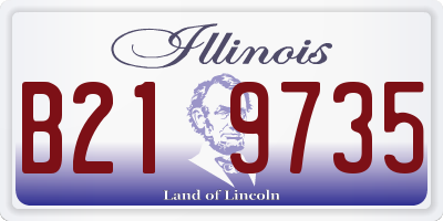 IL license plate B219735
