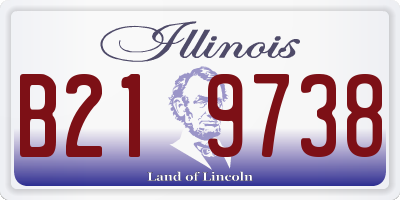 IL license plate B219738