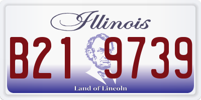 IL license plate B219739