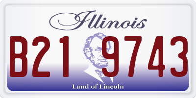 IL license plate B219743