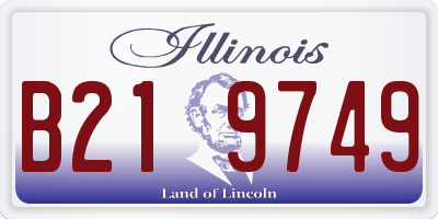 IL license plate B219749