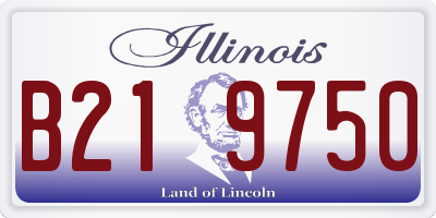IL license plate B219750