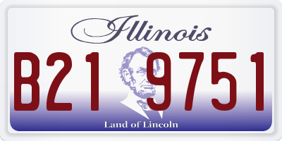 IL license plate B219751