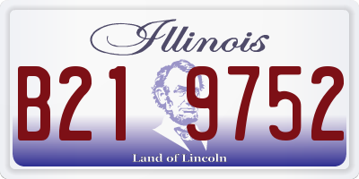 IL license plate B219752