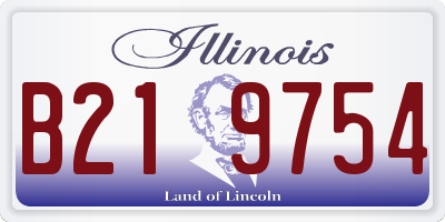 IL license plate B219754