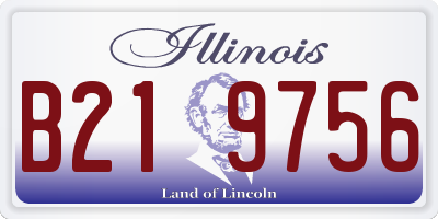IL license plate B219756