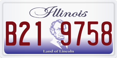 IL license plate B219758