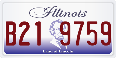 IL license plate B219759
