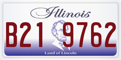 IL license plate B219762
