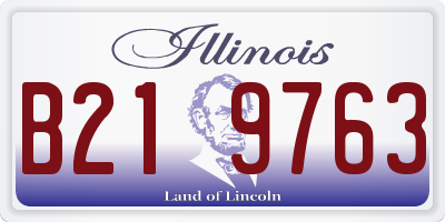 IL license plate B219763