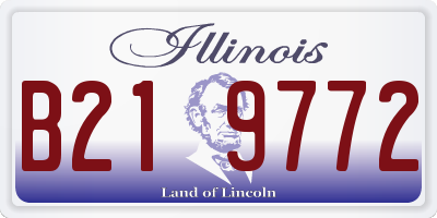 IL license plate B219772