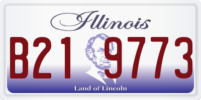 IL license plate B219773