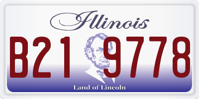 IL license plate B219778