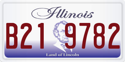 IL license plate B219782
