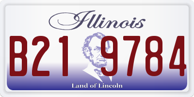 IL license plate B219784