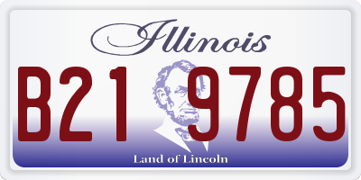 IL license plate B219785