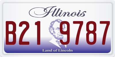 IL license plate B219787