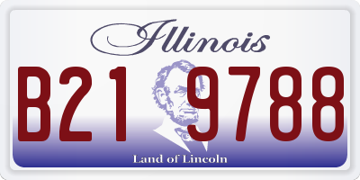 IL license plate B219788