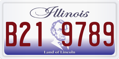 IL license plate B219789