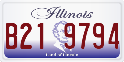 IL license plate B219794
