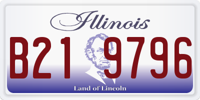 IL license plate B219796