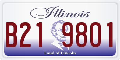 IL license plate B219801