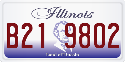 IL license plate B219802