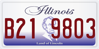 IL license plate B219803