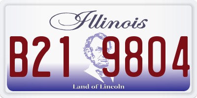 IL license plate B219804