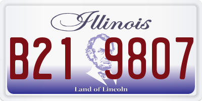 IL license plate B219807