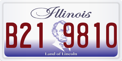 IL license plate B219810