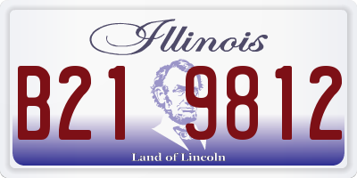 IL license plate B219812