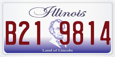 IL license plate B219814