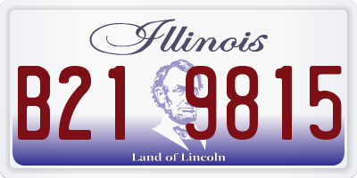 IL license plate B219815