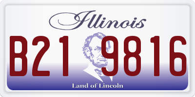 IL license plate B219816