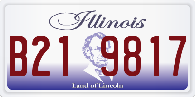 IL license plate B219817