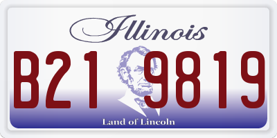 IL license plate B219819