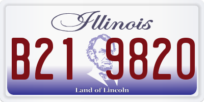 IL license plate B219820