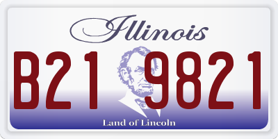 IL license plate B219821