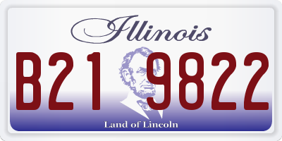 IL license plate B219822
