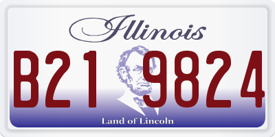 IL license plate B219824