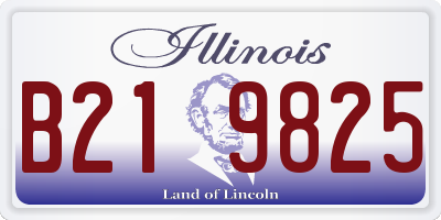 IL license plate B219825