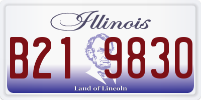 IL license plate B219830
