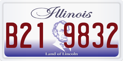 IL license plate B219832