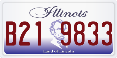 IL license plate B219833