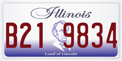 IL license plate B219834
